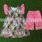 Children's Remake Outfit Pink Stars Clothing Kids Ruffle Summer Clothes Sets Boutique Clothing