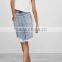 4757 Runwaylover hot sale ladies hole washing denim skirt