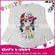 Children girls t-shirts long sleeve printed design white color tshirts