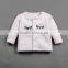 2017 wholesale baby kids girl eyelash coat baby tops o neck children wear out clothes