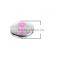 Zinc Based Alloy Spacer Beads Flat Round Silver Tone Pink Ribbon Enamel