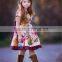 latest stripe ruffle wholesale girls boutique dress