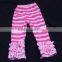 Fashion Girls pink with white stripes wholesale blank jogger pants