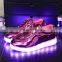 latest high quality OEM color and label USB kid boys and girls LED sneakers shoes