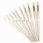 Round #1~#12 Long Wooden Handle Golden Ferrule Bristle Art Brush