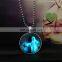 Women Jewelry Glowing Pendant Necklace With Ghost Pattern