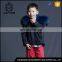 Cheap boys fancy fur lined jacket with real fur hood,Kid fur jacket