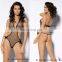 sexy hot girls woman Sexy black Hollow out lace-up Transparent Babydoll nightwear