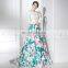 Custom Made Two Piece Prom Dress Floral Prom Dress Long Sleeve Prom Dresses LX379