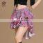 Q-6065 Fashion pattern printed short sexy adult belly dance skirt