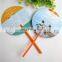 animal design pp handle promotional wedding plastic hand fan