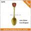Czech Republic lion emboss red enamel epoxy resin gold spoon with Acrylic box