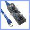 High Speed 4 Ports USB 3.0 Hub with On/Off Switch Led Indicator