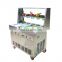 roll fry ice cream machine fried with flat pan thailand icecream food cart