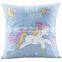 Custom cute unicorn velvet throw pillow case
