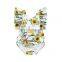 Infant Newborn Baby Girl Bodysuit Ruffled Floral Sleeveless Bubble Romper