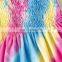 baby summer dress girls' dresses rainbow kids dresses wholesale cotton children clothes