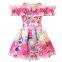 clothes dress 2020 summer cotton cartoon off-shoulder girls dress wholesale children's clothing