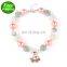 Girl Pink Pumpkin Necklace Kids Halloween Diamond Charms Pendants Jewelry Accessories