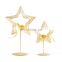 Soft time golden candlestick iron pentacle candlestick Christmas decorationscreative table decorations