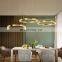 Wholesale shiny gold chandelier creative led pendant light for hotels high lumen hanging lamps acrylic hanging ceiling lights