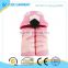 fancy pink cotton kid bathrobe toweling baby bath wrap with animal hood by factory price