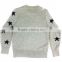 Grey Pure cotton Boy sweater knitting plain pullover without hood