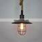Vintage Hemp Rope Cable Pendant Light Edison Hanging Lamp