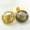 Shinny Fancy clothing Down Hole Flat Shirt Shank Military ABS Gold Button