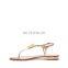 women sandals flat ankle strap attractive color and t-strap design ladies shoes