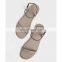 Women unique design soft and comfortable ankle strap metal buckle closure sandals shoes ladies evening shoes