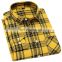 Spring and autumn men's plaid shirt youth brushed long-sleeved shirt men's students Slim autumn men's shirt tops