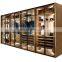 Modern glass door wooden Wardrobe cloghtes storage cabinet design