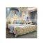 Italian Classic Solid Wood King Size Bedroom Furniture Double Bed For Home