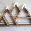 Natural wood mountain shelf multilayer wall mounted floating display shelves 26.75x16x3.5 inches