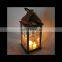 hot selling christmas festival iron wood glass outdoor wall candle holder lanterns