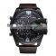 Oulm 3790 Delicate Sport Mens Watches Multiple Time Zone Relojes Hombre Quartz Wrist Watch Compass Timepiece Wrist Watch