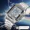 SKMEI 1381 water proof military army casual sport wrist watches men square mens digital watch stainless steel