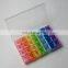 Transparent 28 Compartments Plastic Pill Box