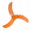 ABS Plastic fan blade 3 blade 5blade for Electronic floor fan orange colour 16inch 390mm  18inch  450mm good price