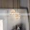 wholesale nordic bar hotel home decorative copper simple modern led alabaster chandelier