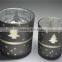 custom black glass candle jar cheap glass candle holder goblets