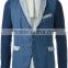 OEM new style casual cotton patchwork linen blazer for man