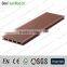 Barefoot friendly wood plastic composite flooring