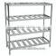 new design chrome metal wire shelving