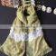 Wholesale New Design Plain Viscose Flower Bead Fashion Woman Scarf                        
                                                Quality Choice