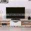 modern house design wood and stainless steel tv stand lcd cabinet