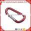 Red Aluminum D Shaped Carabiner Snap Hook Rigging Hardware