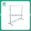 chrome metal hanging clothes display rack with single hanging bar