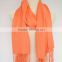 New trends pure color tassel fringle infinity winter scarf for girlfiriend gift